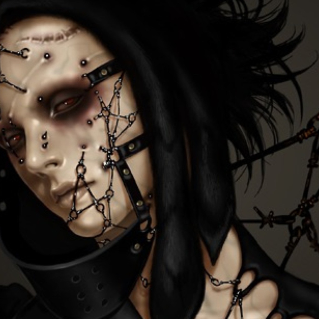 Фантастический пирсинг на лице