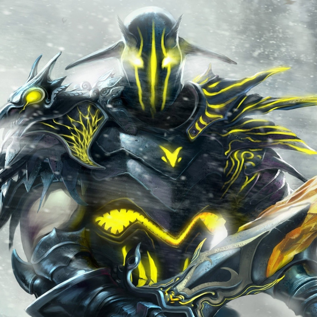 Огненный воин с мечом