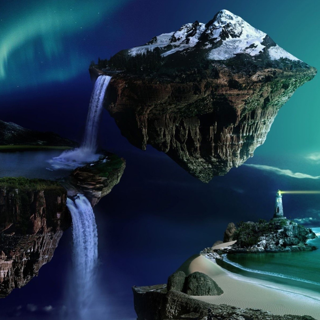 Летающие острова и луна