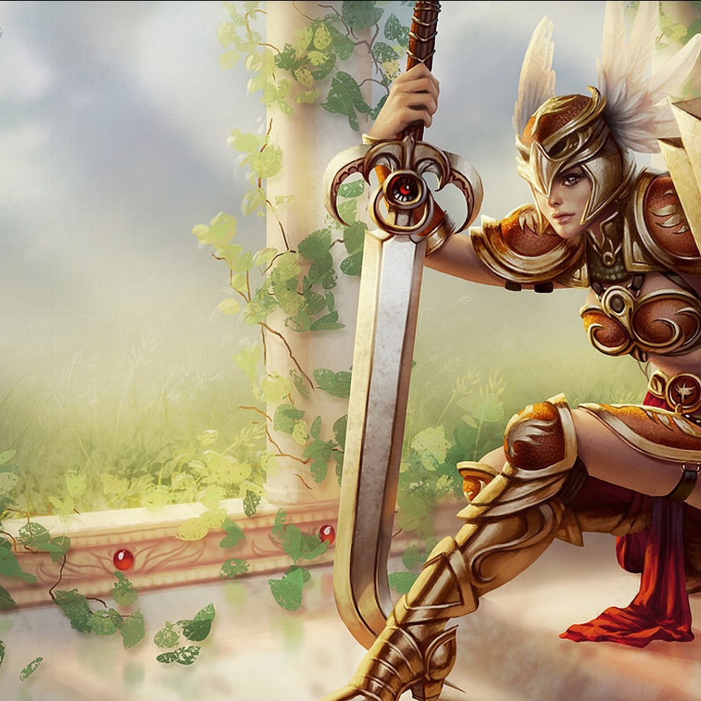 Девушка воин с мечом