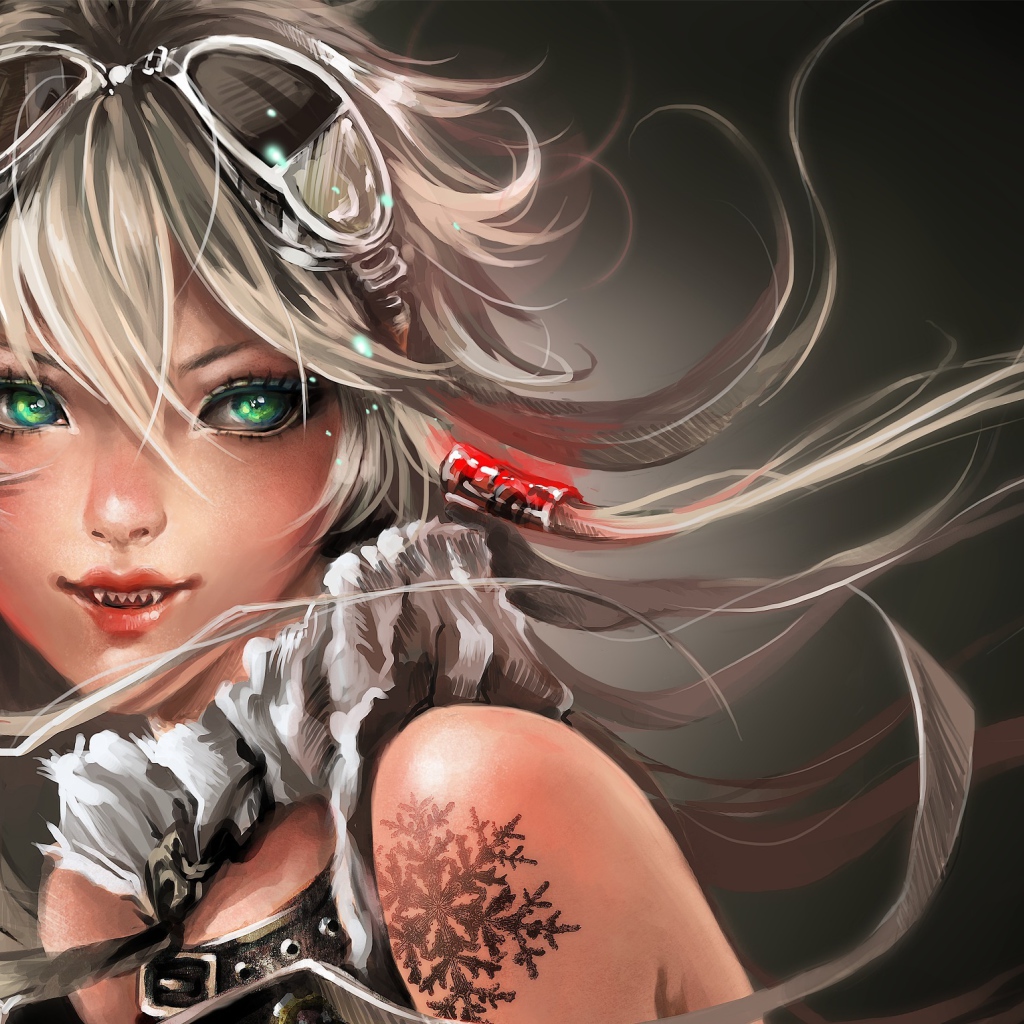 Зеленоглазая девушка вампир