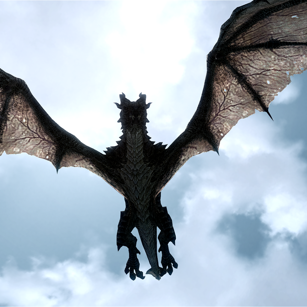 В облаках летит дракон