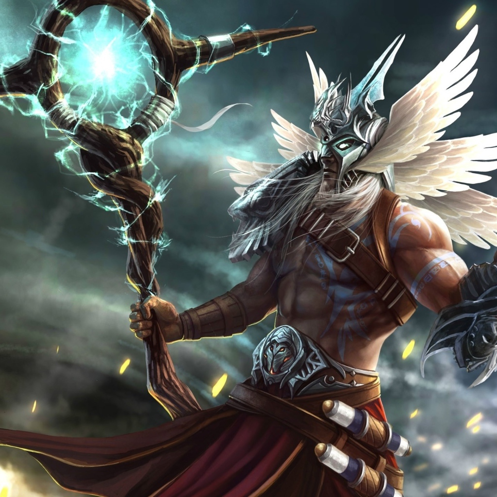 Волшебный жезл в руке колдуна