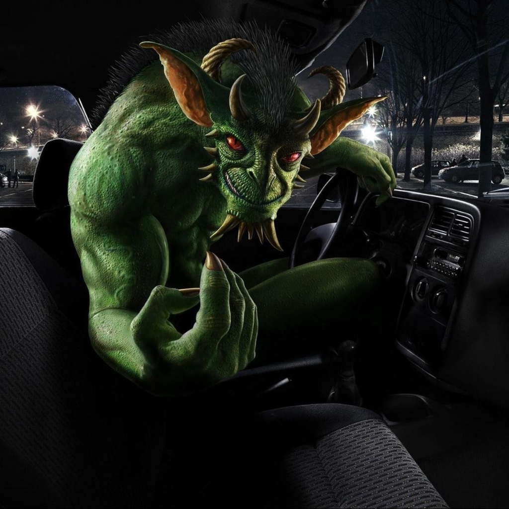 Монстр в автомобиле