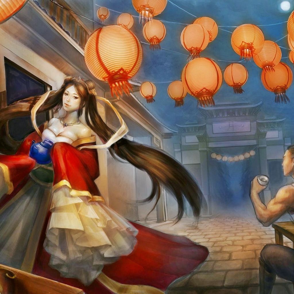 Лунная принцесса идет по улице