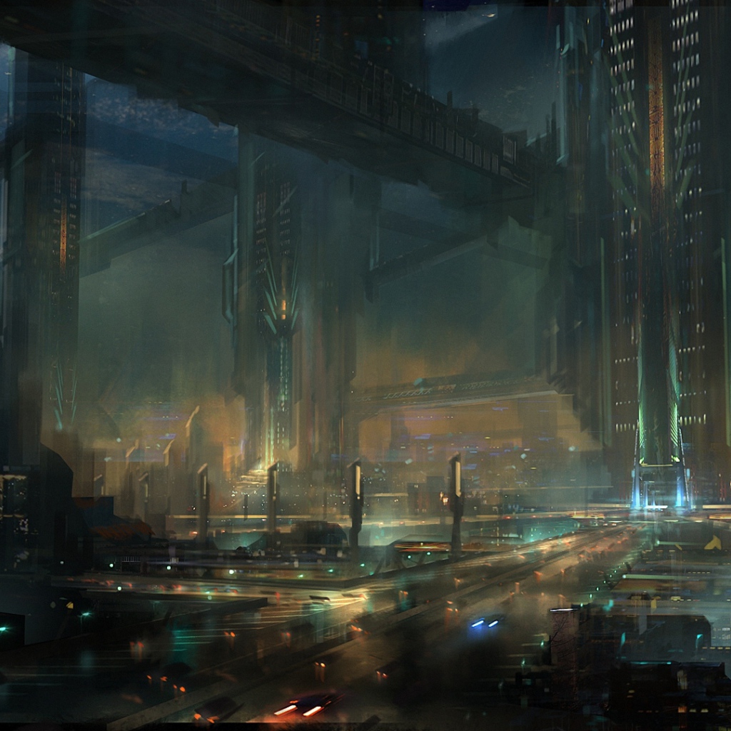 Ночные огни большого города