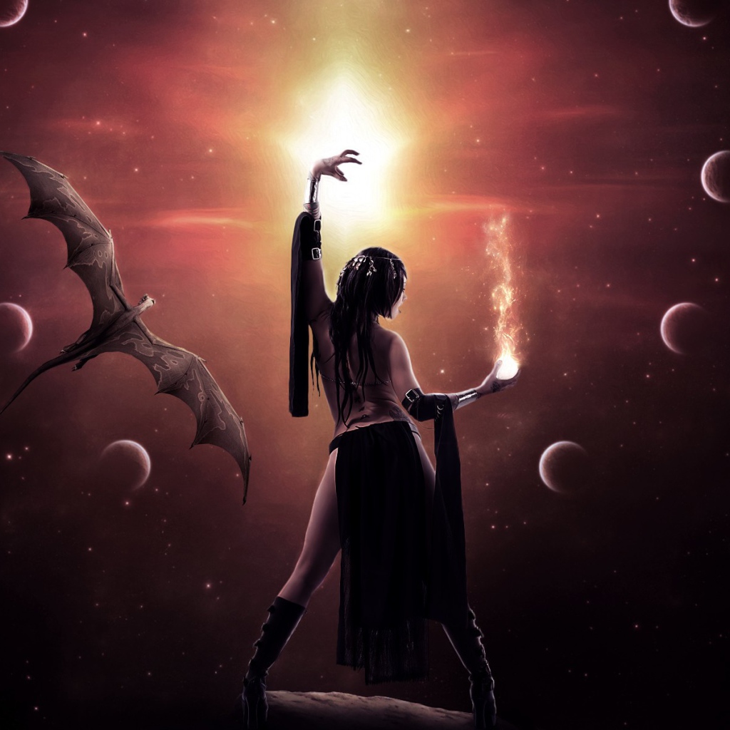 Дракон и девушка