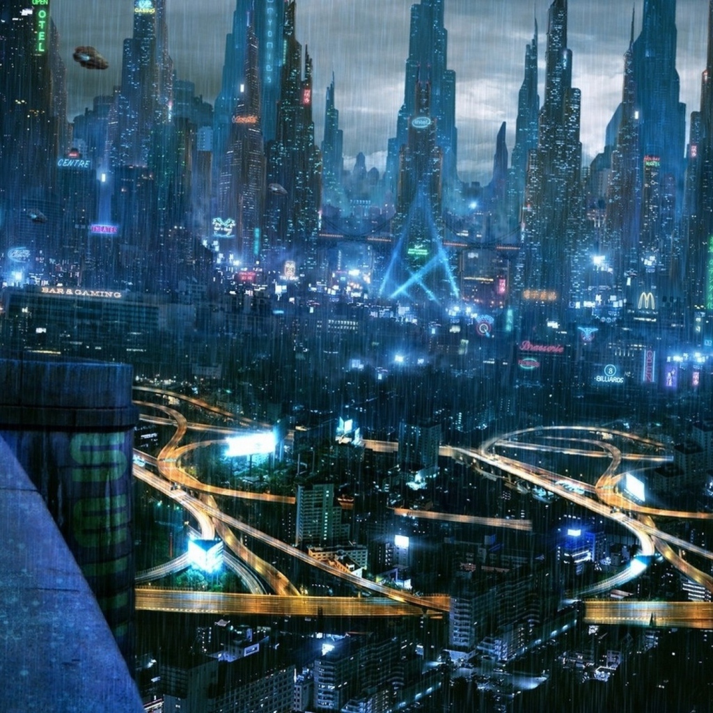 Неоновые огни города