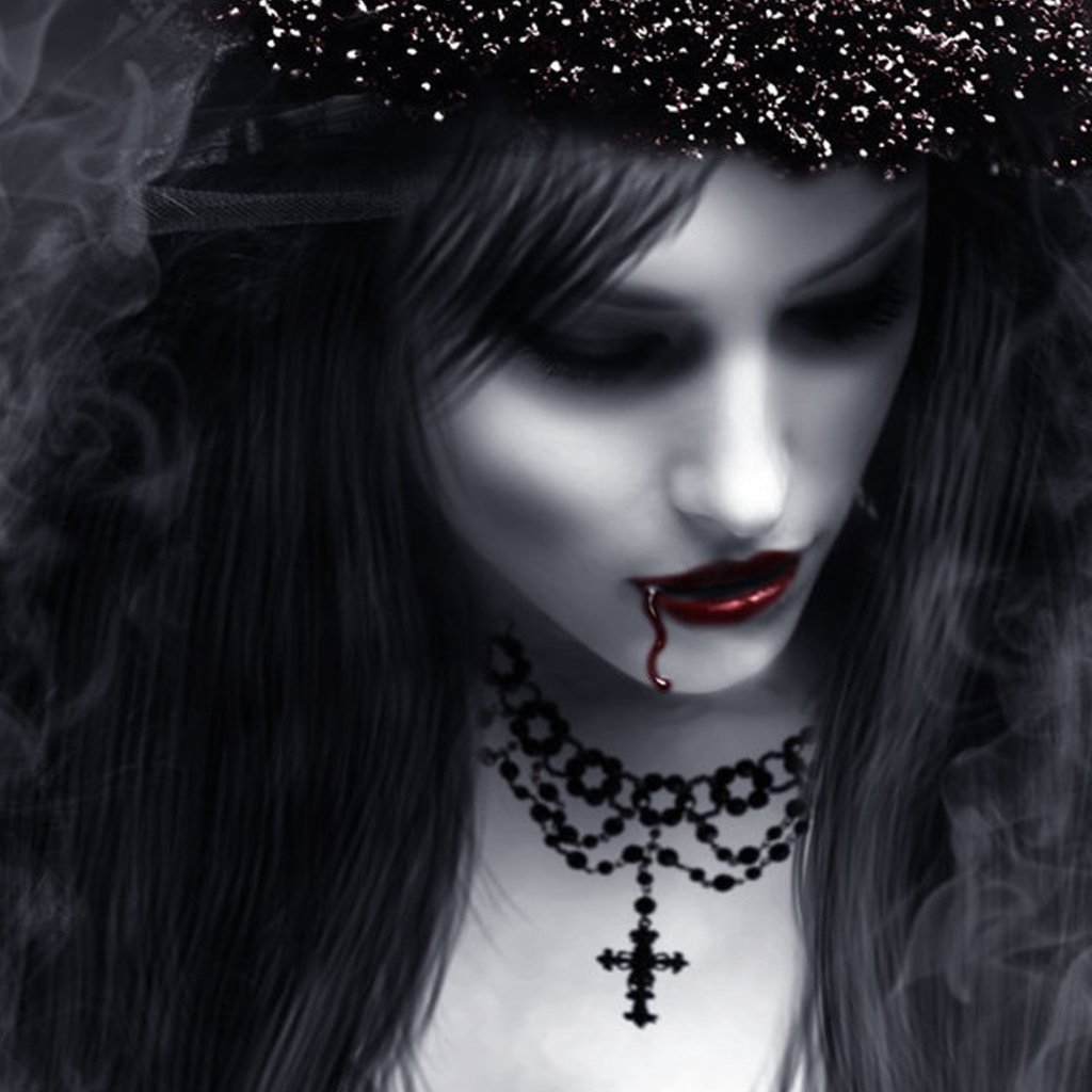Вампир девушка с крестом