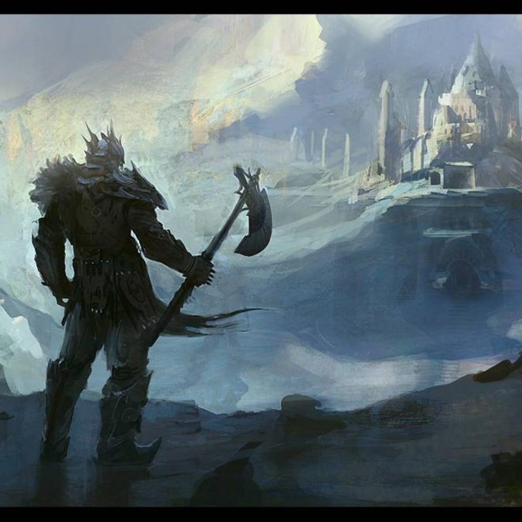 Викинг перед крепостью