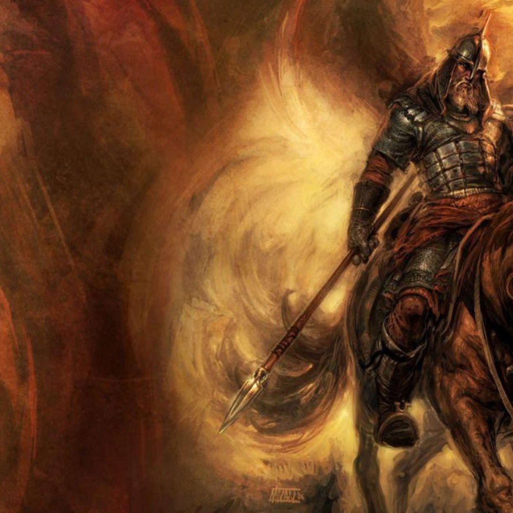 Богатырь с копьем