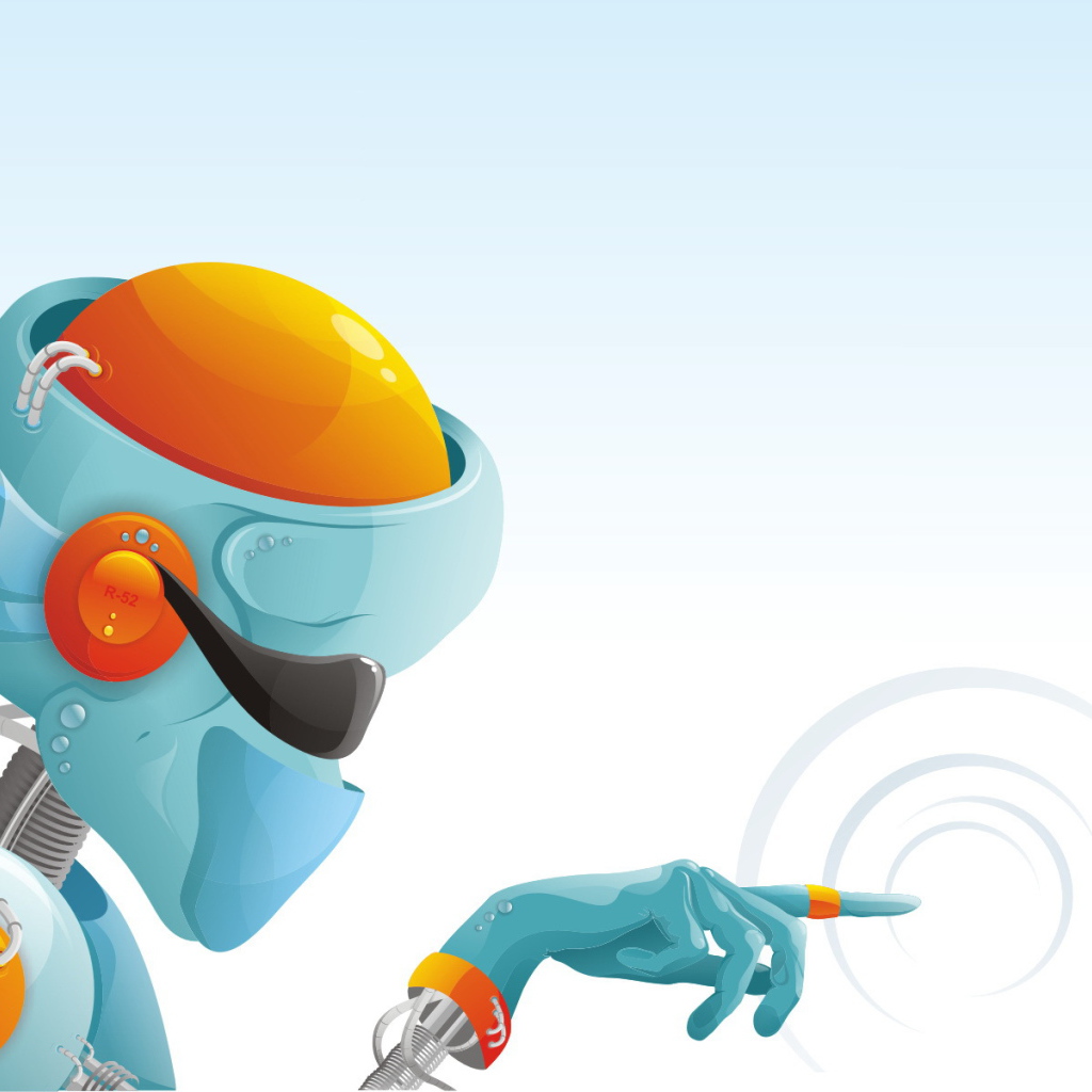 Желто синий робот