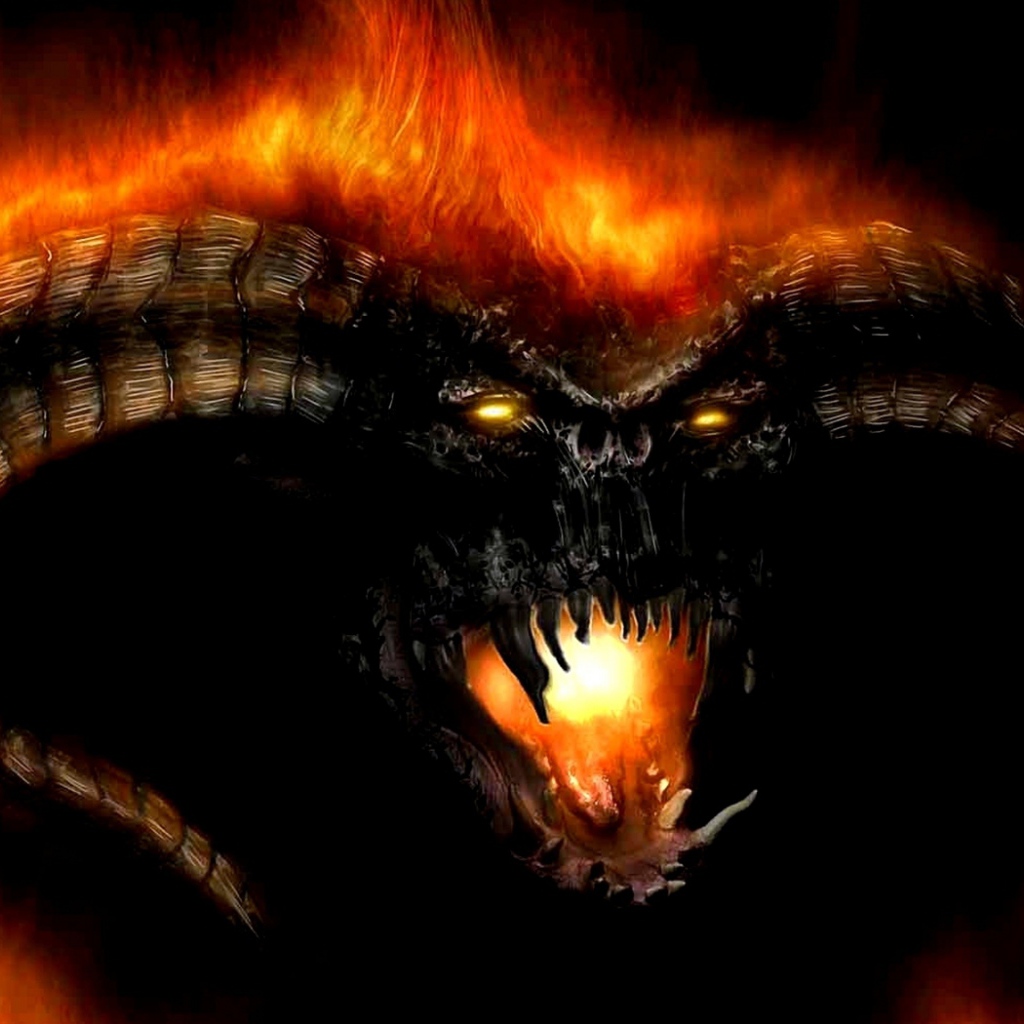 Огненный рогатый зверь