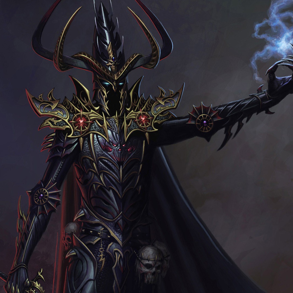 Чудовище в доспехах с черепом