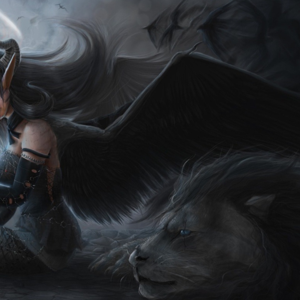 Черный ангел и лев