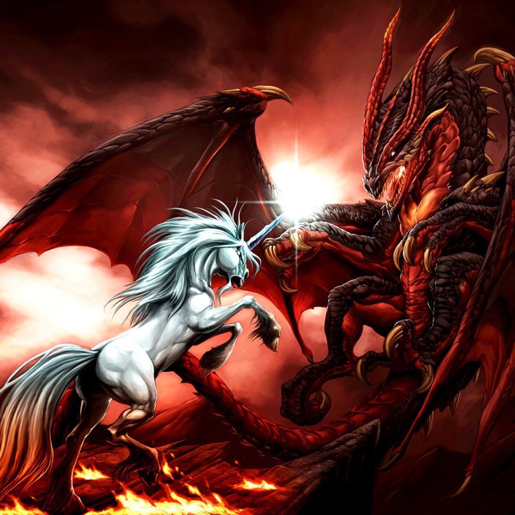 Дракон и сказочная лошадь