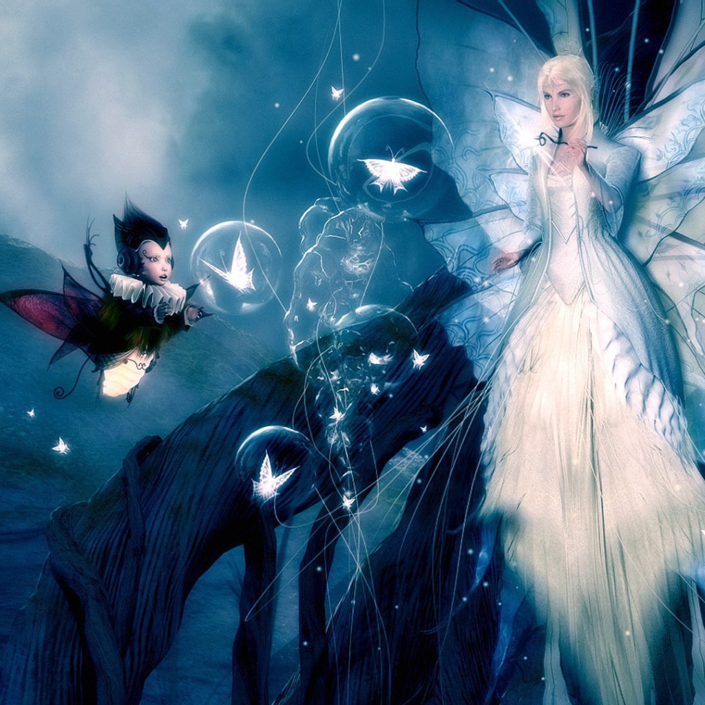 Фея и мыльные пузыри