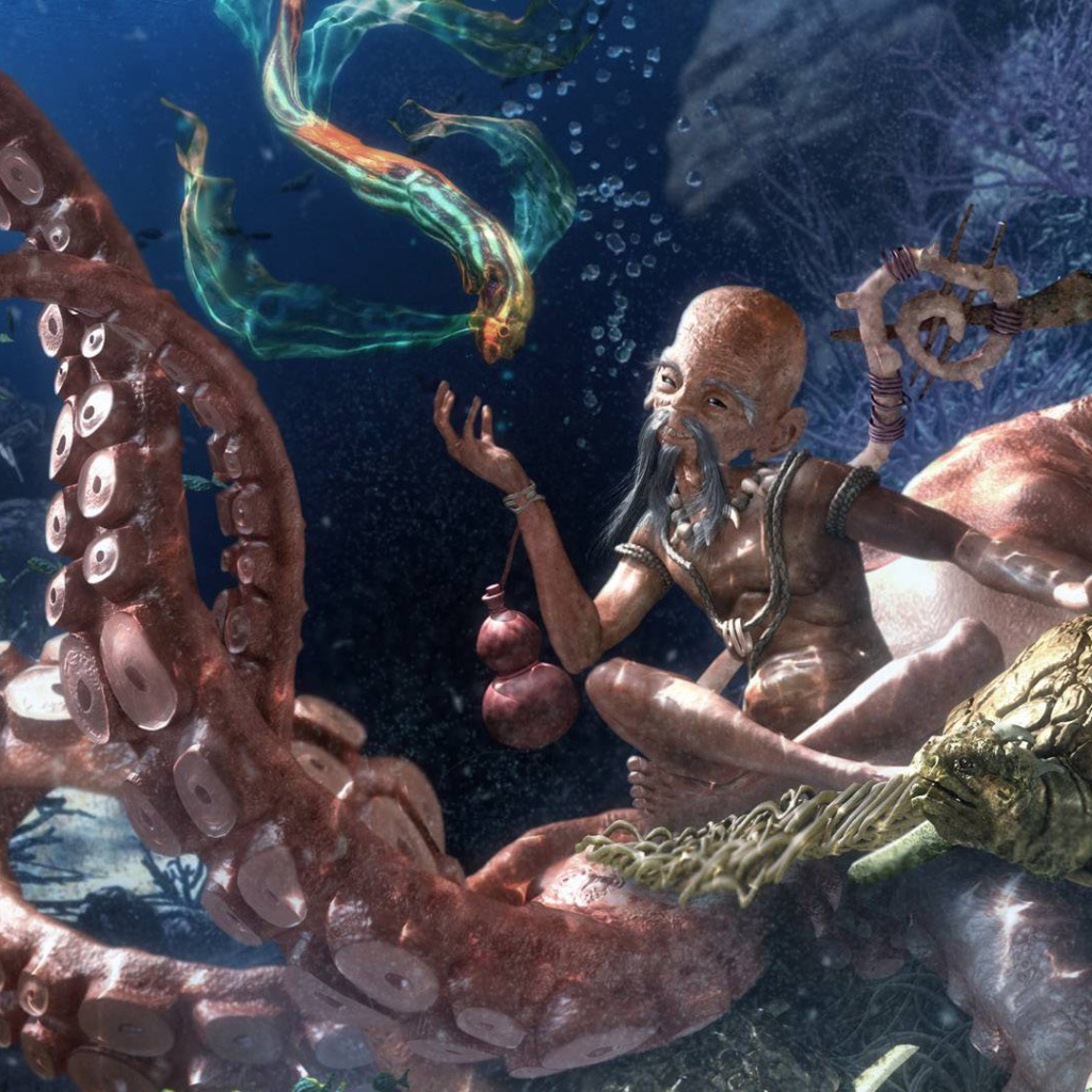 Человек под водой