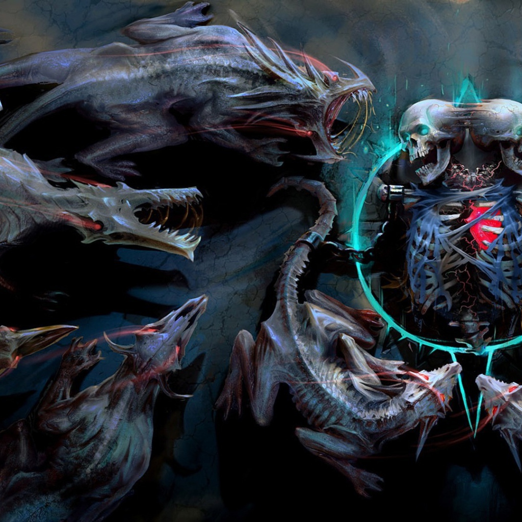 Скелет и монстры