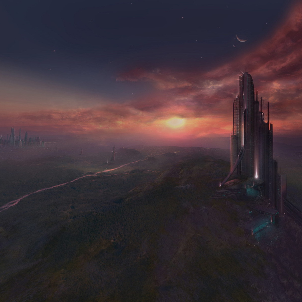 Пейзаж фантастической планеты