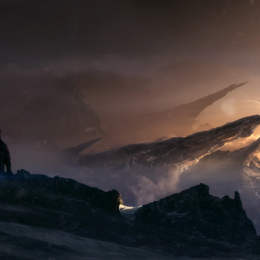 Пейзаж фантастической планеты