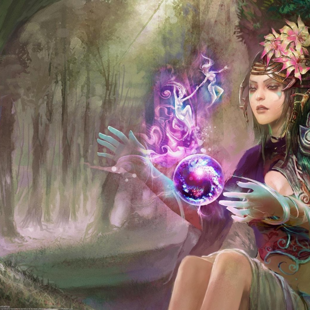 Колдунья с волшебным шаром
