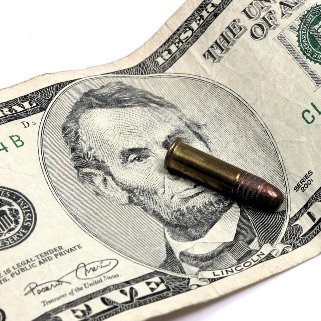 Пуля на пяти долларах