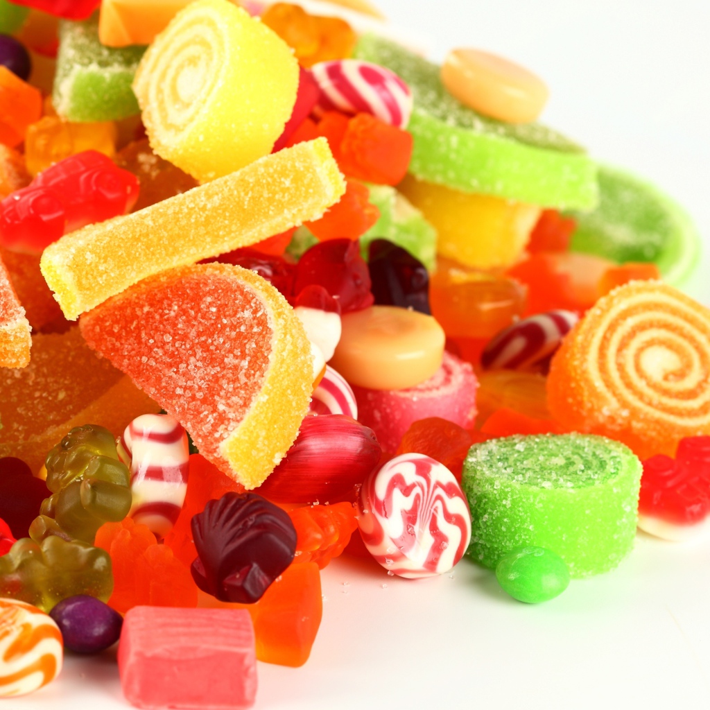 Гора конфет и мармелада