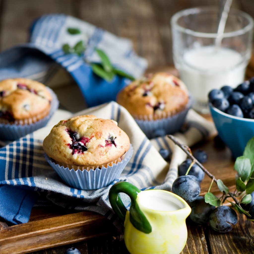Кексы с голубикой