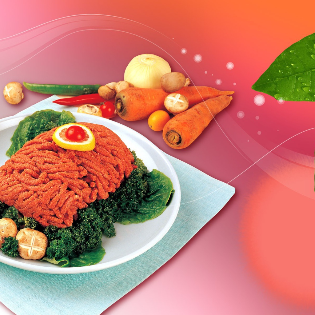 Фарш и овощи