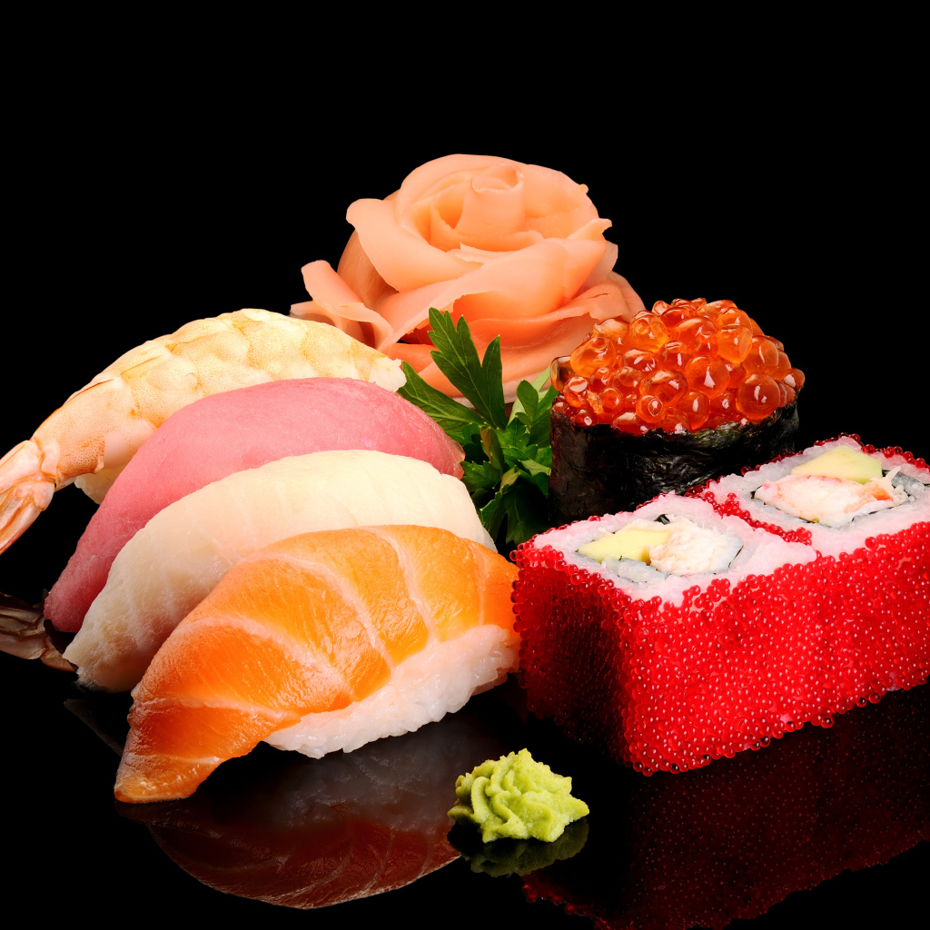 Морепродукты с васаби