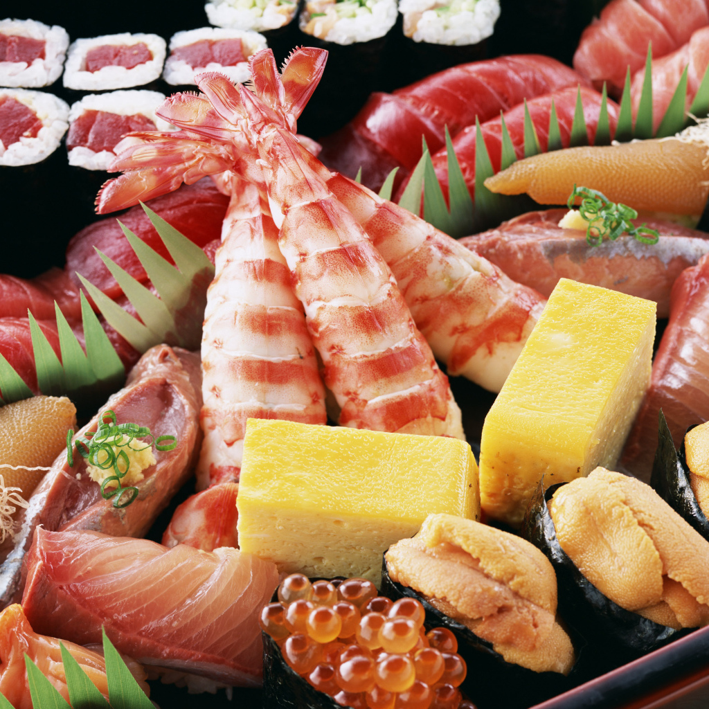 Японская еда морепродукты