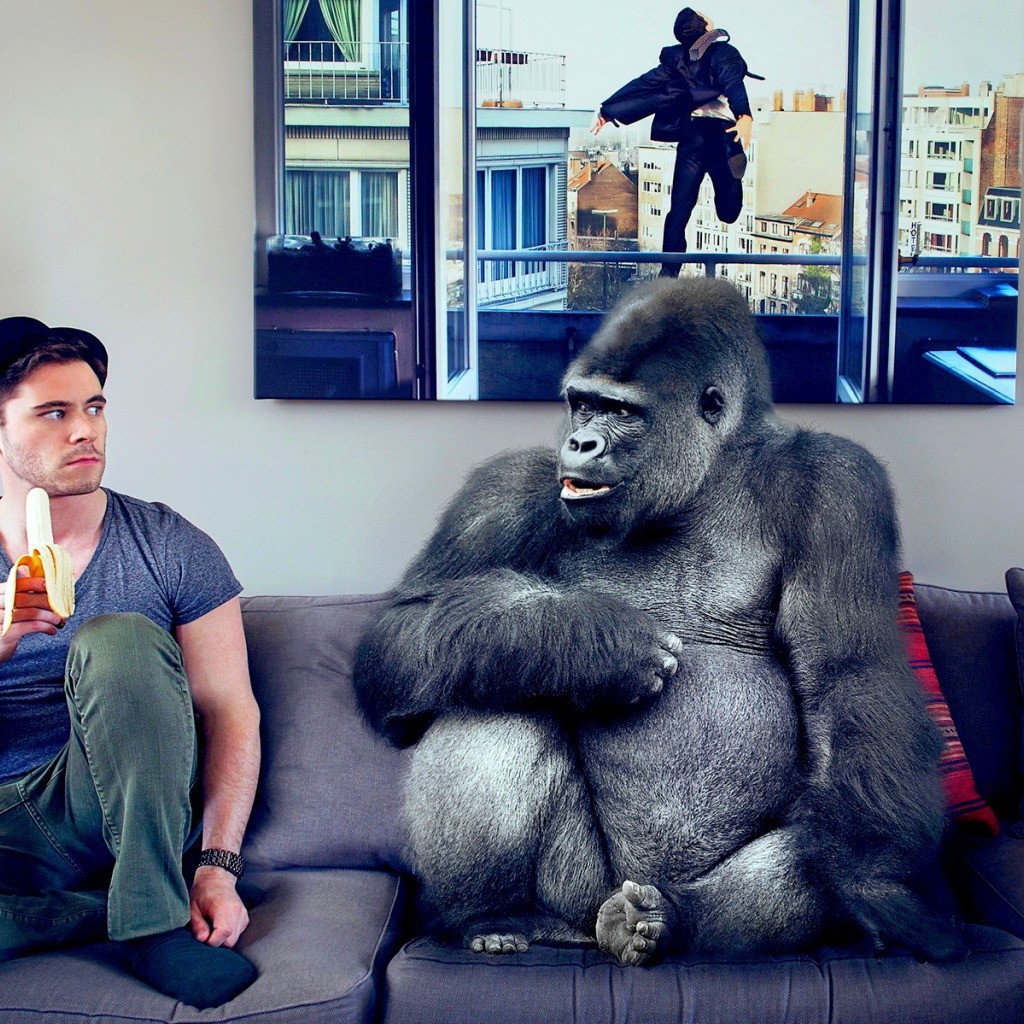 Давид Олкарни с бананом