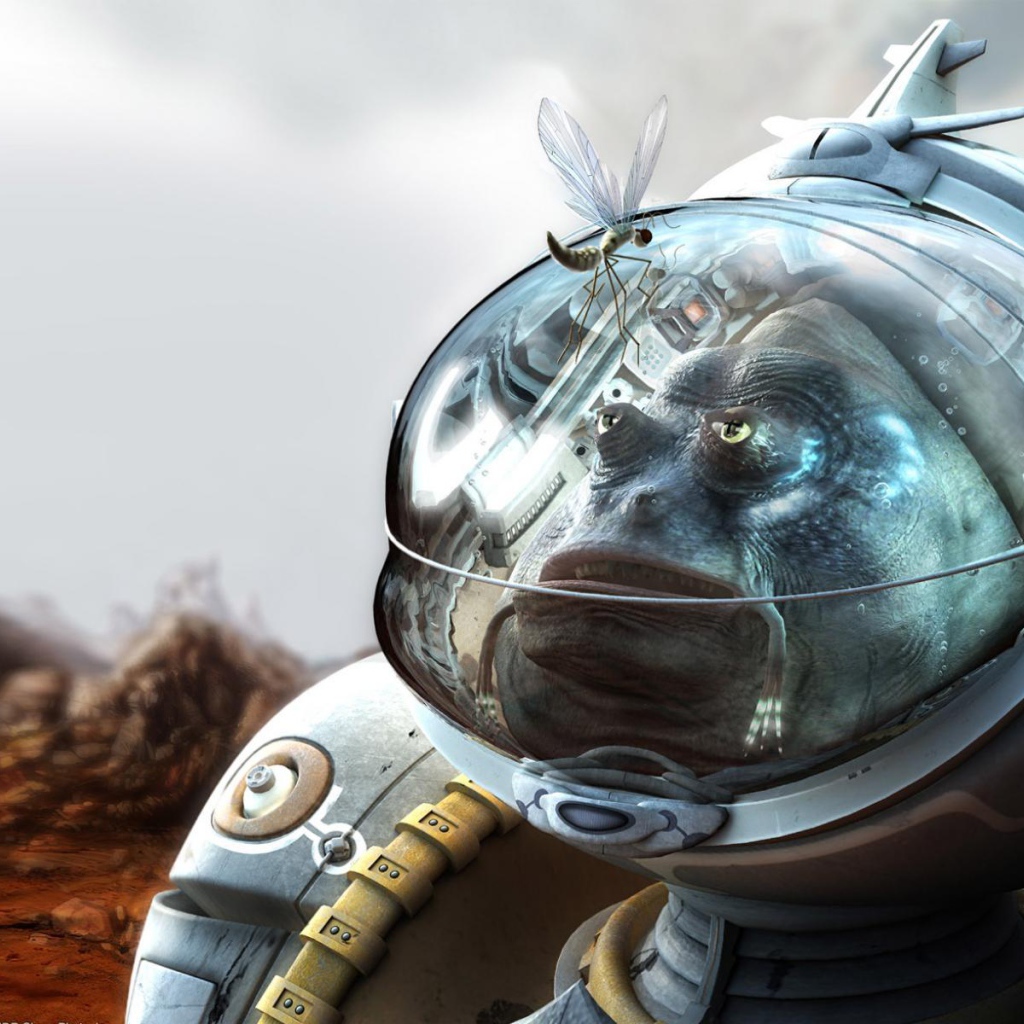 Стрекоза на скафандре