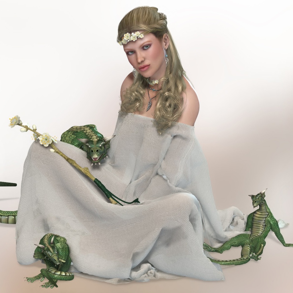 Девушка и зеленые чертики