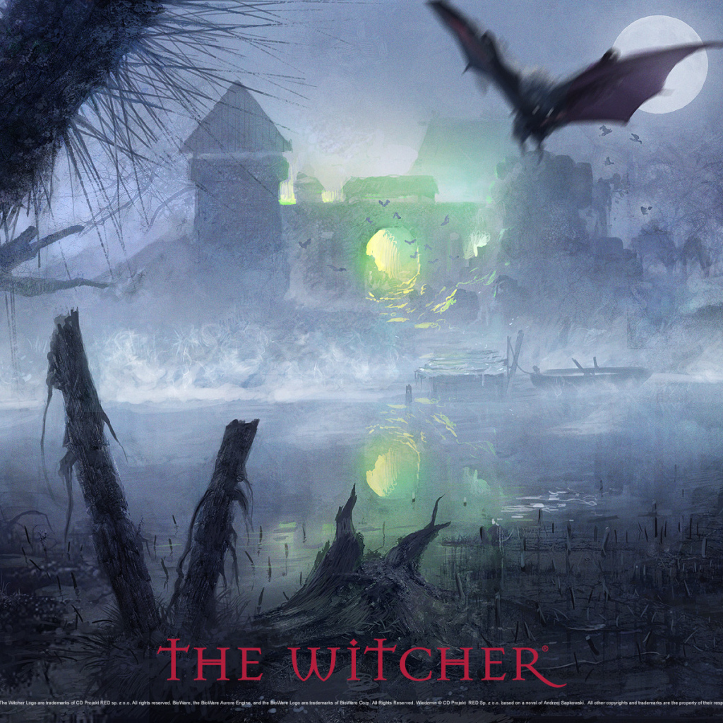 Мрачный пейзаж в игре Ведьмак