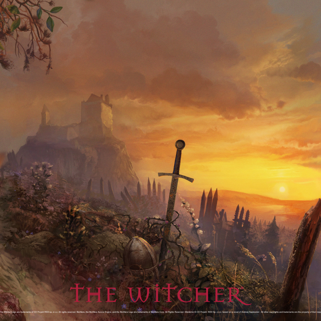 Шлем и меч в игре Ведьмак