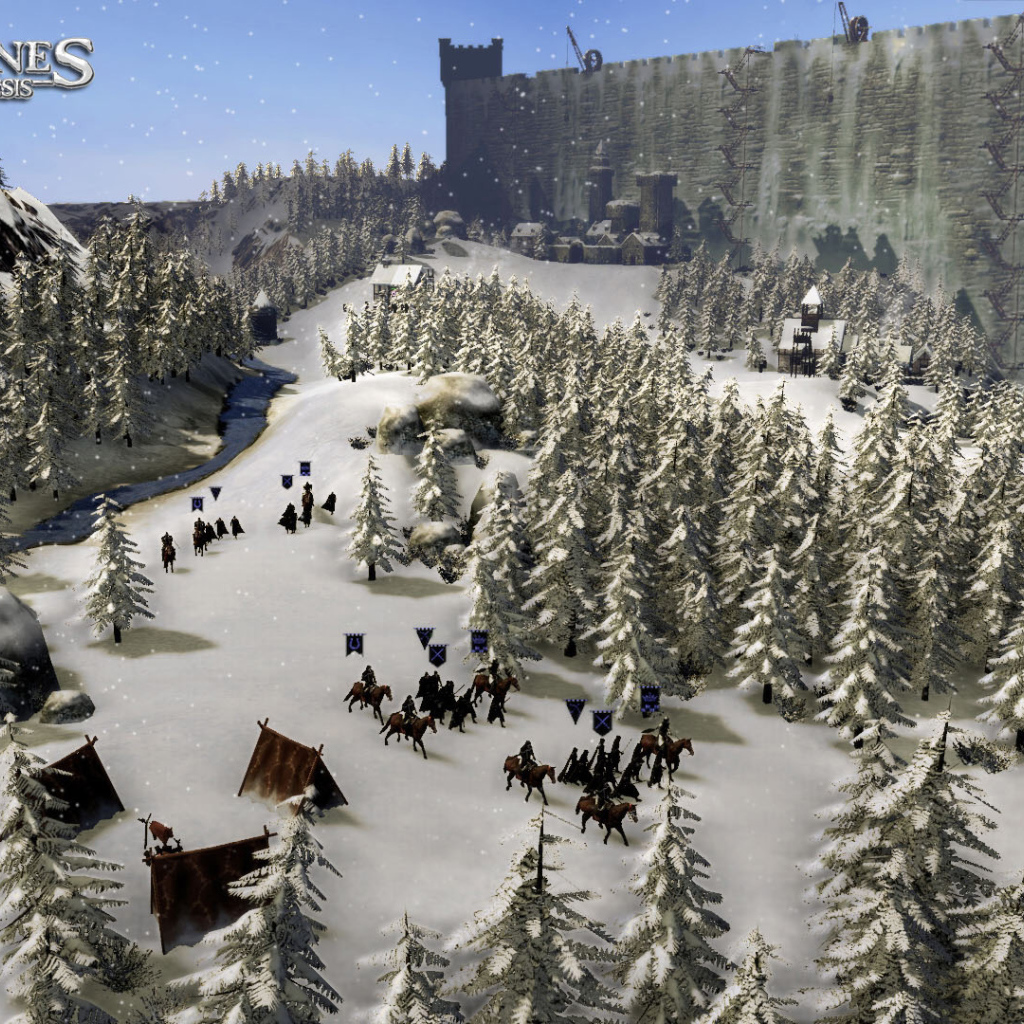 Заснеженный пейзаж в игре Игры престолов