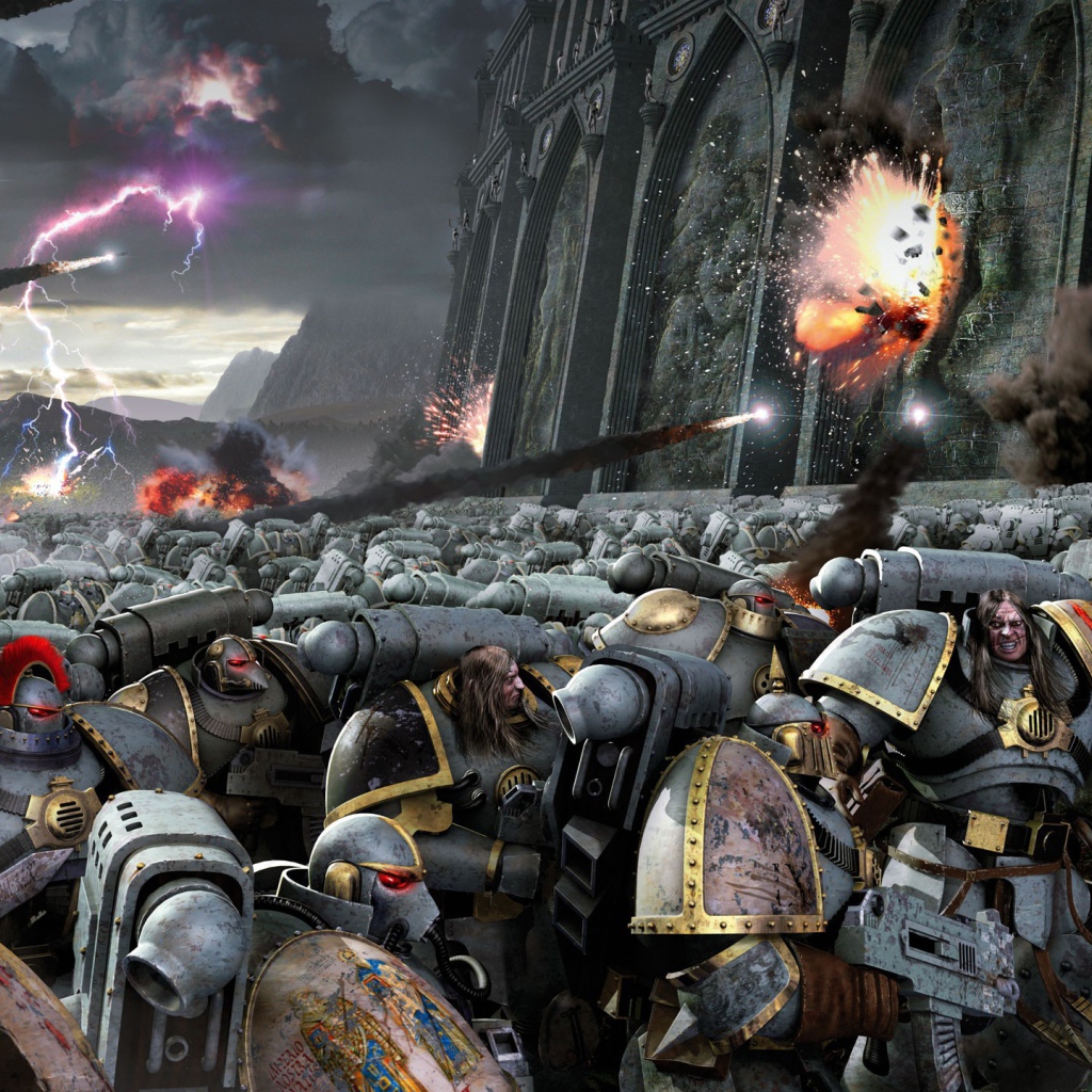 Воины атакуют крепость