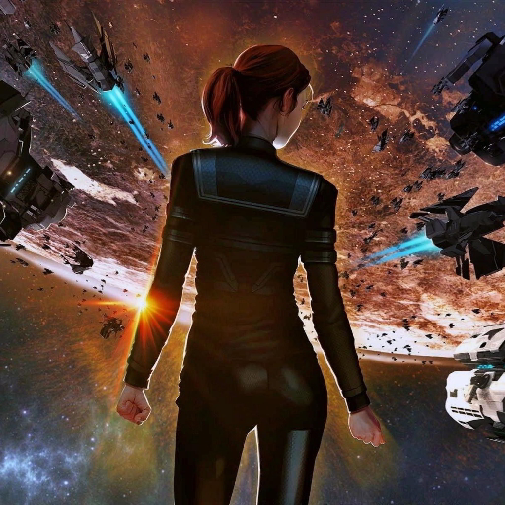 Девушка в игре Ancient space