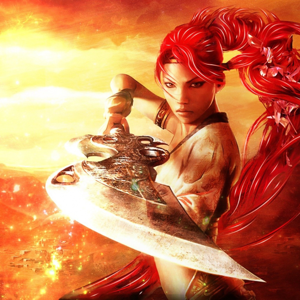 Девушка с красными волосами