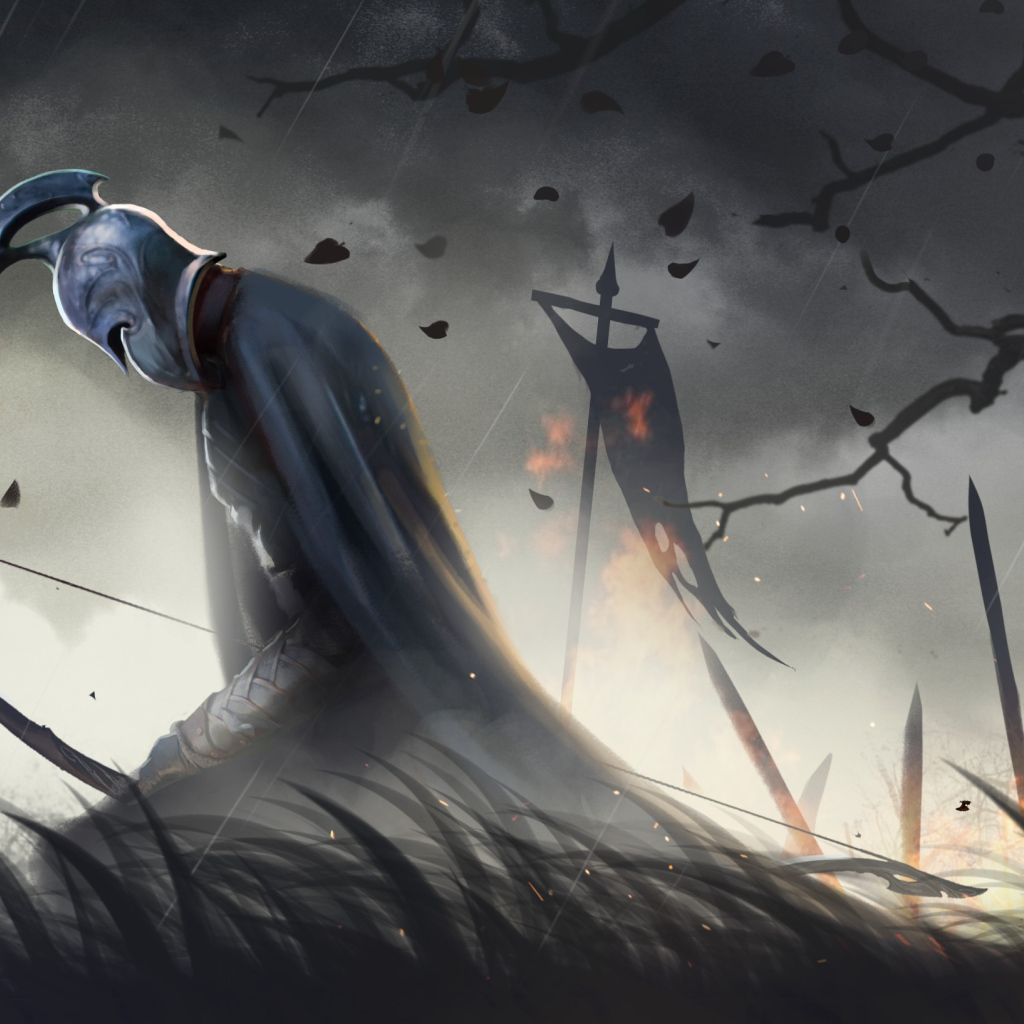 Воин на коленях