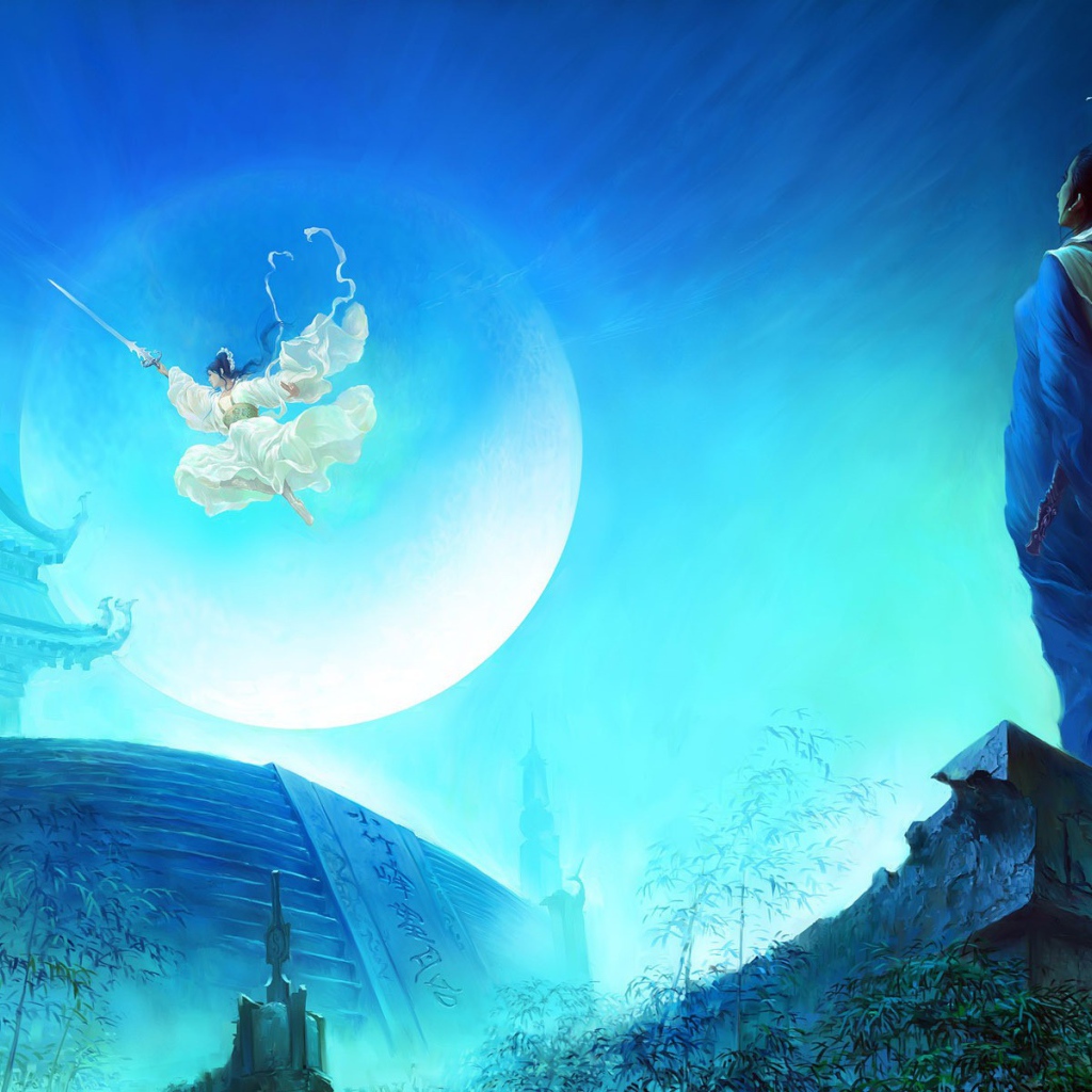 Летающий воин из игры