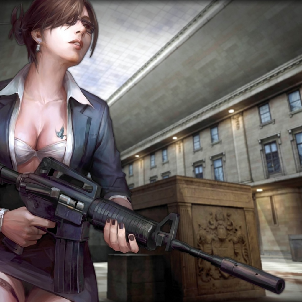 Девушка с винтовкой