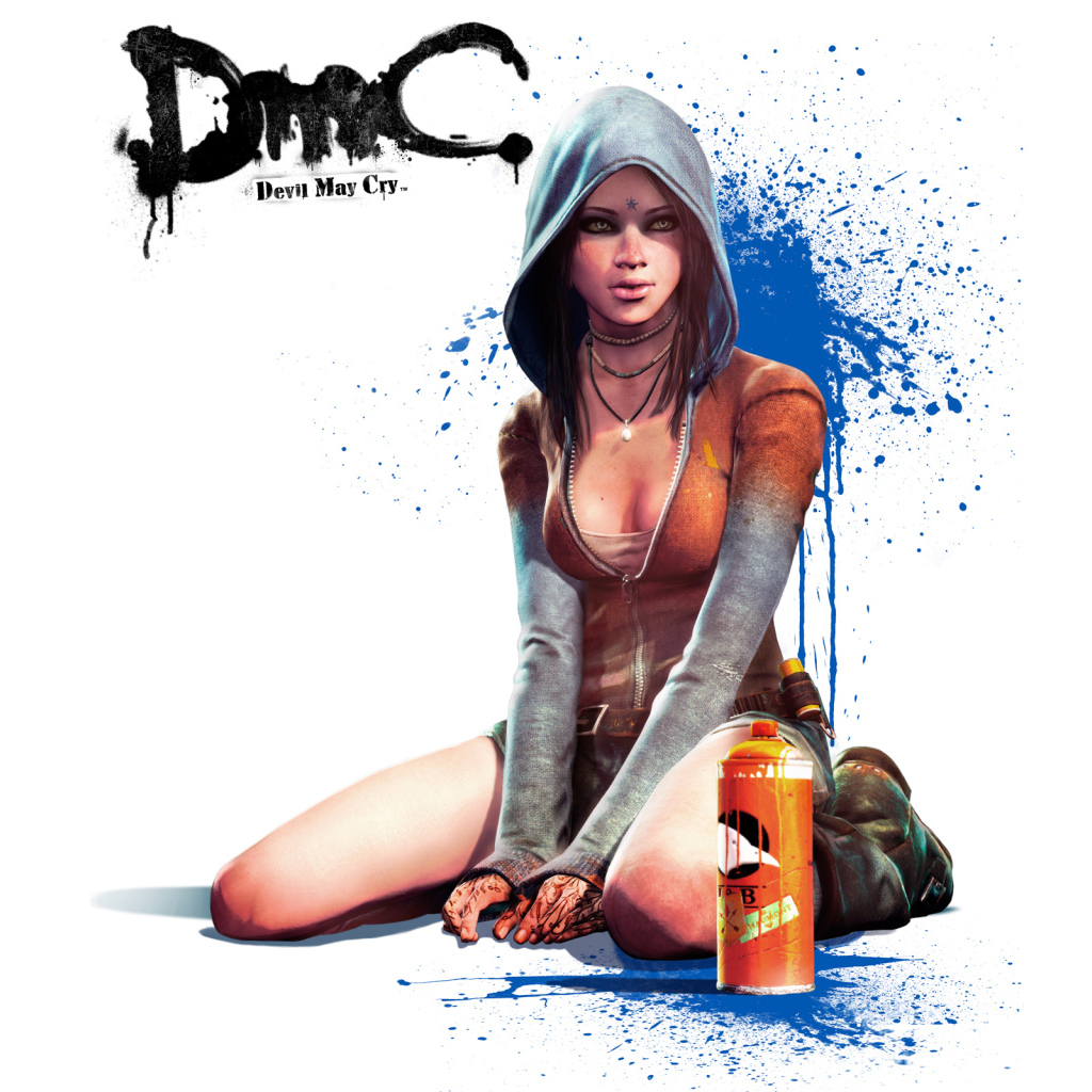 Девушка с баллончиком краски