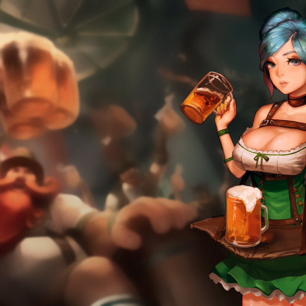 Девушка с пивом