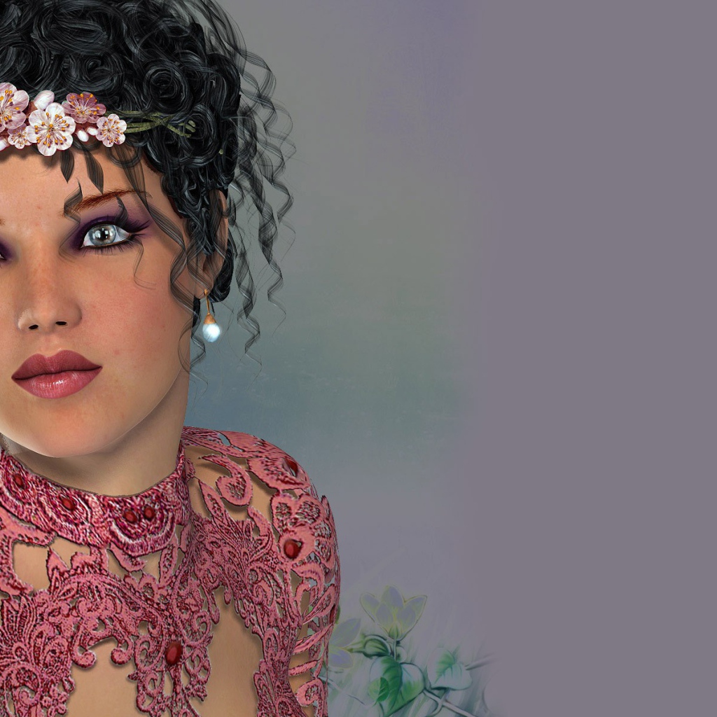 Девушка с диадемой