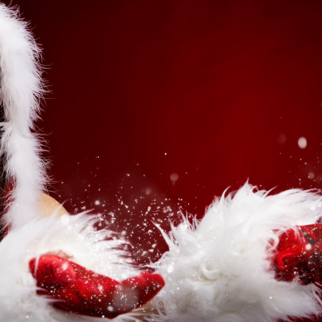 Девушка в рождественской одежде