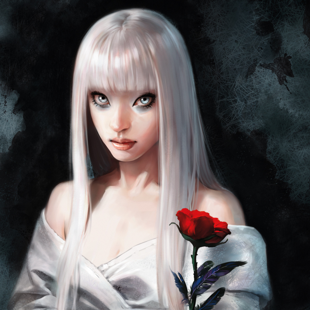 Девушка с красной розой