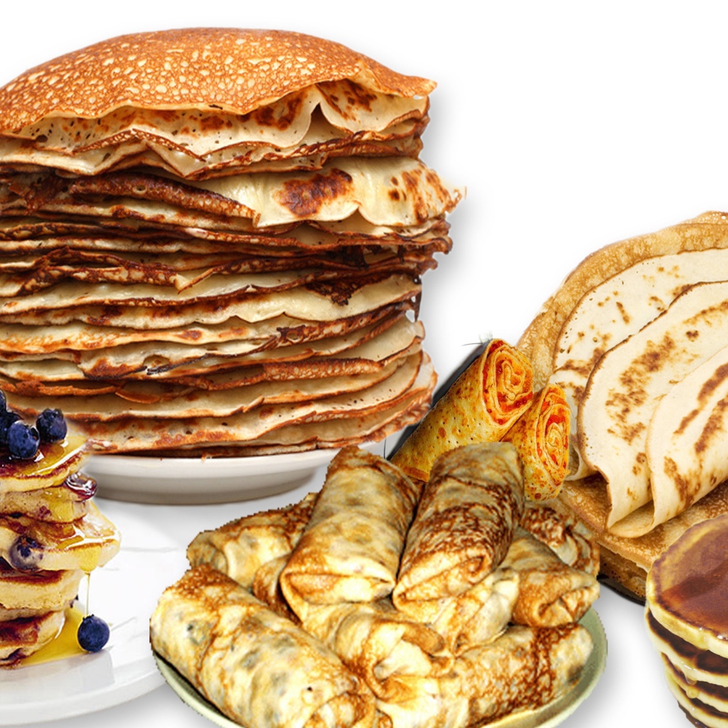 Обилие блинов на Масленицу